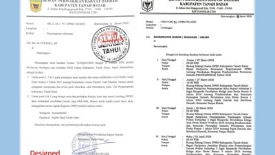 Menyigi Pola Koordinasi DPRD Tanah Datar Terkait Perda