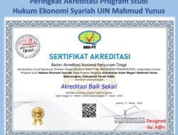 Prodi Hukum Ekonomi Syariah UIN Batusangkar Raih Akreditasi ‘Baik Sekali’