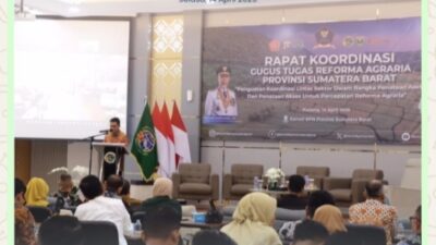 Kantor Pertanahan Kabupaten Tanah Datar Ikuti Rakor Gugus Tugas Reforma Agraria Sumbar