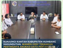 Kunjungi Kantah Kabupaten Humbang Hasundutan, Wamen Ossy Tekankan Pentingnya Akurasi Data Pertanahan