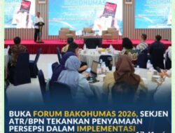 Buka Forum Bakohumas 2026, Sekjen ATR/BPN Tekankan Penyamaan Persepsi dalam Implementasi Sertipikat Elektronik