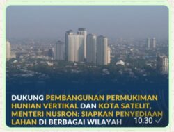 Dukung Pembangunan Permukiman Hunian Vertikal dan Kota Satelit, Menteri Nusron: Siapkan Penyediaan Lahan di Berbagai Wilayah