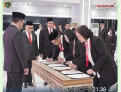 Menteri ATR/Kepala BPN Lantik 84 Pejabat Administrator, Bentuk Reformasi SDM dan Rotasi Jabatan