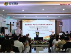 Hadiri Perayaan Paskah Kementerian ATR/BPN, Menteri Nusron: Paskah Membangun Semangat Kebangkitan Bangsa