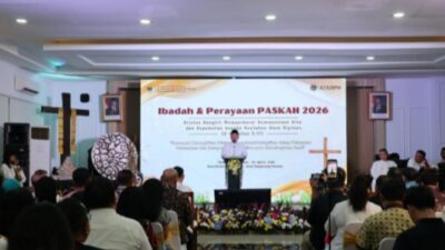 Hadiri Perayaan Paskah Kementerian ATR/BPN, Menteri Nusron: Paskah Membangun Semangat Kebangkitan Bangsa