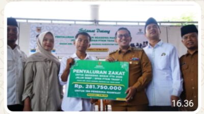 Baznas Tanah Datar Salurkan Beasiswa untuk 198 Calon Mahasiswa PTN