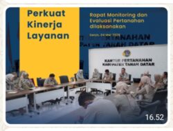 Rapat Evaluasi Realisasi Anggaran dan Kinerja Pelayanan Pertanahan