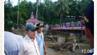 Pasca Luapan Batang Tompo, Bupati Eka Putra dan BPJN Sumbar Tinjau Jembatan Rusak di Taluak