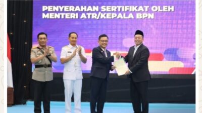 Serahkan Sertipikat Hak Pakai untuk Lemhannas RI, Menteri Nusron: Perkuat Kepastian Hukum Aset Negara