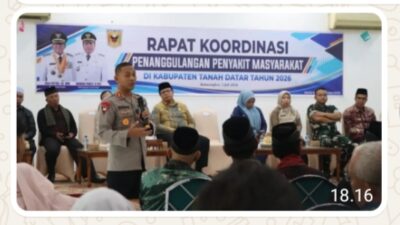 Kapolres Tanah Datar Hadiri Rakor PEKAT, Perkuat Sinergi Penanggulangan Penyakit Masyarakat