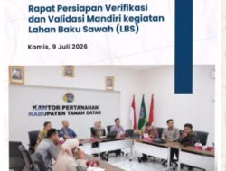 Kantor BPN Tanah Datar Gelar Rapat Verifikasi dan Validasi Lahan Baku Sawah