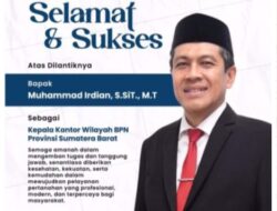 Kepala Kantor Pertanahan Kab Tanah Datar Ucapkan Selamat Kepada Kanwil BPN Sumbar yang Baru