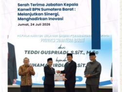 Kepala Kantor Pertanahan Kab. Tanah Datar Hadiri Sertijab Kanwil BPN Sumbar yang Baru