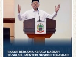 Rakor Bersama Kepala Daerah Se-Sulsel, Menteri Nusron Tegaskan Perlindungan Lahan Pertanian Jadi Prioritas Pemerintah
