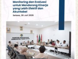 Kepala Kantor Pertanahan Kab. Tanah Datar Pimpin Rapat Monev PTSL