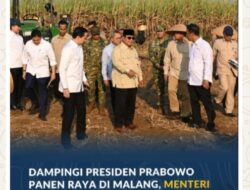 Dampingi Presiden Prabowo Panen Raya di Malang, Menteri Nusron: Ketahanan Pangan Butuh Kepastian Hukum Tanah