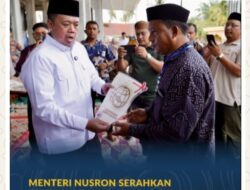 Menteri Nusron Serahkan Sertipikat Wakaf dan Bantuan dari MUI untuk Masjid Salman Alfarisi Aceh Tamiang