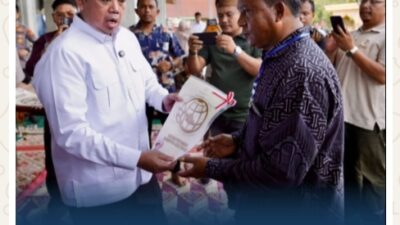 Menteri Nusron Serahkan Sertipikat Wakaf dan Bantuan dari MUI untuk Masjid Salman Alfarisi Aceh Tamiang