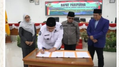 DPRD Tanah Datar Gelar Paripurna Penandatanganan Nota Perubahan Anggaran