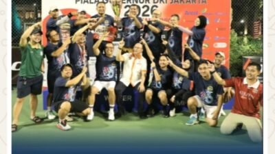 Kementerian ATR/BPN Raih Juara II Beregu Turnamen Tenis Piala Gubernur DKI Jakarta 2026