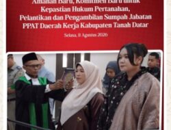 Kantor BPN Tanah Datar Lantik PPAT Wilayah Kerja Tanah Datar