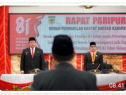 Dengarkan Pidato Presiden RI, Wabup Hadiri Rapat Paripurna DPRD Tanah Datar