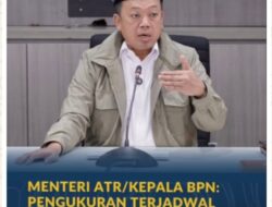 Menteri ATR/Kepala BPN: Pengukuran Terjadwal Sudah Berlaku di 400 Kantor Pertanahan