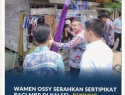 Wamen Ossy Serahkan Sertipikat bagi MBR di Kalsel, Dukung Penyediaan Rumah Layak Huni Lewat Legalitas Tanah