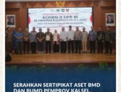 Serahkan Sertipikat Aset BMD dan BUMD Pemprov Kalsel, Wamen Ossy: Perkuat Kepastian Hukum Aset Daerah