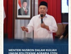 Menteri Nusron dalam Kuliah Umum Politeknik Agraria STPN: Tradisi Dialektika Berpikir Tidak Boleh Mati di Mana pun Berada