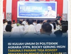 Isi Kuliah Umum di Politeknik Agraria STPN, Rocky Gerung Ingin Taruna/i Pahami Tiga Konsep Pemaknaan Pengelolaan Tanah