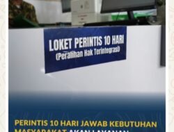 PERINTIS 10 Hari Jawab Kebutuhan Masyarakat akan Layanan Pertanahan yang Pasti dan Cepat