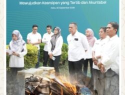 Kantor Pertanahan Kab. Tanah Datar Lakukan Pemusnahan Arsip