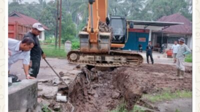 Pekerjaan Drainase, Arus Lalu Lintas Depan RS Harapan Ibunda Dialihkan Sementara