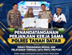 Polres Tanah Datar Teken PKS dengan Dinas PMPTSP, Dukung Optimalisasi Pelayanan Publik di Mall Pelayanan Publik
