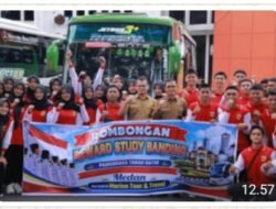 81 Rombongan Paskibraka Tanah Datar Ikuti Studi Komparatif ke Medan