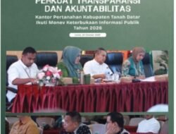 Kantor Pertanahan Kab. Tanah Datar Ikuti Rapat Monev Keterbukaan Informasi Publik Tahun 2026